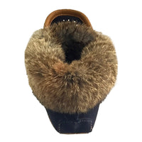 Women's Rabbit Fur Moccasin Slippers