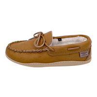 Women's Sheepskin Lined Moccasin Slippers with Sole