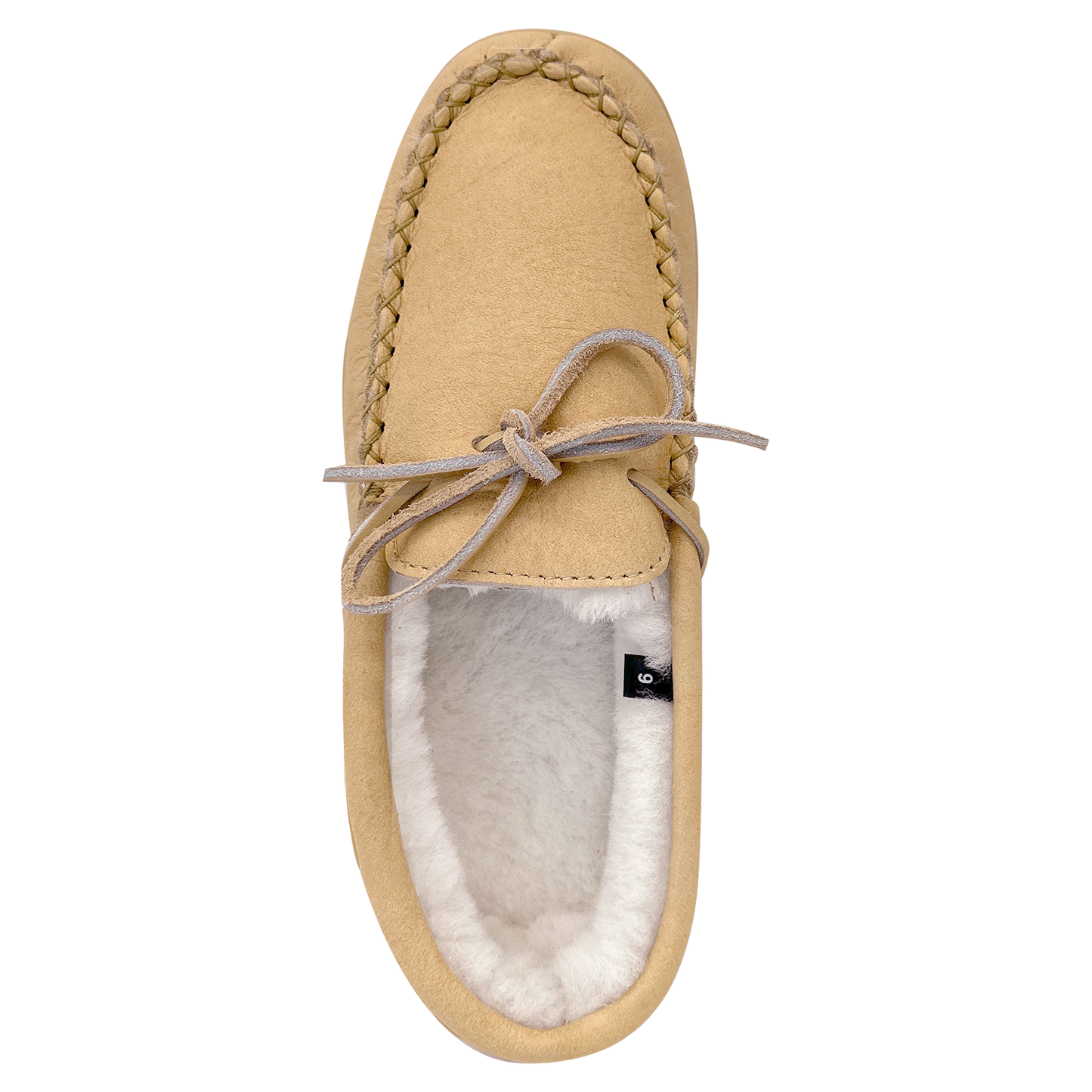 Women's Sheepskin Lined Moccasin Slippers with Sole