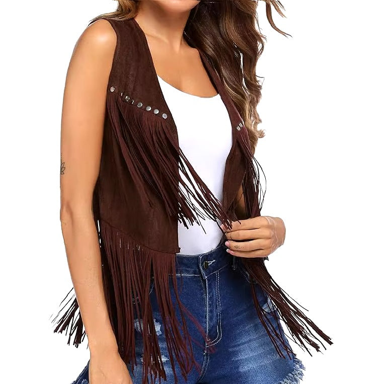 Women's Western Fringe Vest