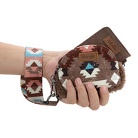 Sherpa Southwestern Art Print Dual Pouch Wristlet