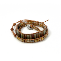 Natural Stone Boho Wrap Bracelets